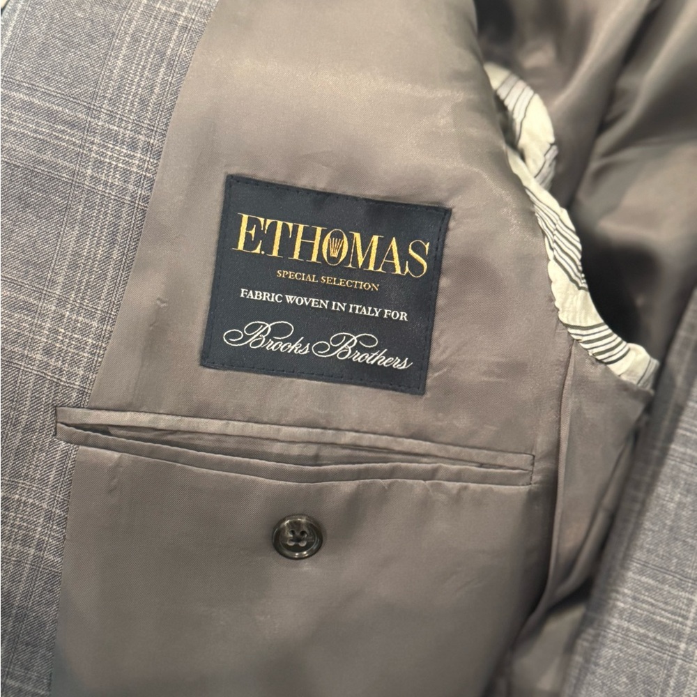Brooks Brothers Charcoal Checkered Blazer - Picture 6 of 6